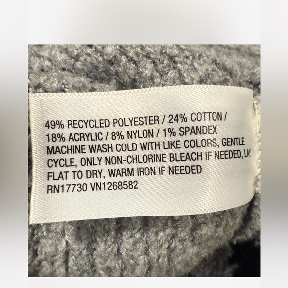 Universal Thread Gray Textured zip up cardigan Sweater cabincore - Picture 5 of 7